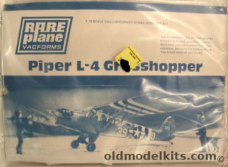 Rareplane 1/72 Piper L-4 Grasshopper with Clear Fuselage - Bagged plastic model kit